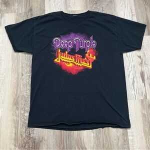 Deep Purple Judas Preist 2018 Concert Tour Band T Shirt Mens XL Black